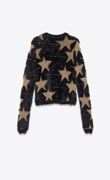 Jacquard sweater with Lurex stars